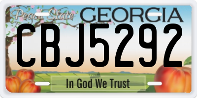 GA license plate CBJ5292