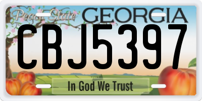 GA license plate CBJ5397