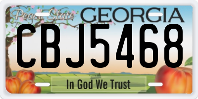 GA license plate CBJ5468
