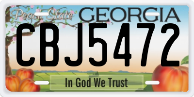 GA license plate CBJ5472