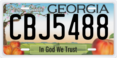 GA license plate CBJ5488