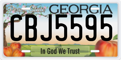 GA license plate CBJ5595