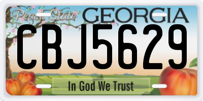 GA license plate CBJ5629