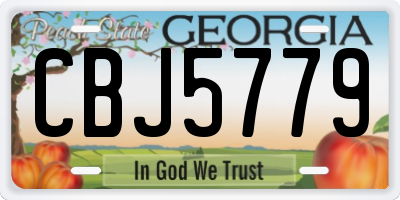 GA license plate CBJ5779