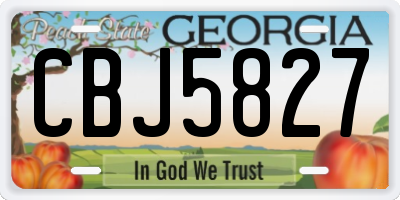 GA license plate CBJ5827