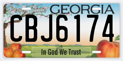 GA license plate CBJ6174