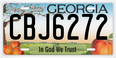 GA license plate CBJ6272