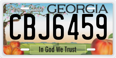 GA license plate CBJ6459