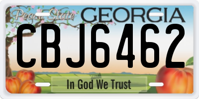 GA license plate CBJ6462