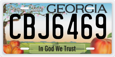 GA license plate CBJ6469
