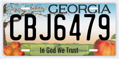 GA license plate CBJ6479