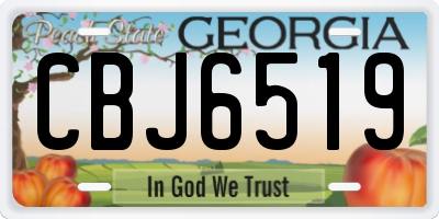 GA license plate CBJ6519