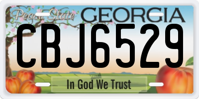 GA license plate CBJ6529