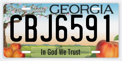 GA license plate CBJ6591