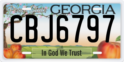 GA license plate CBJ6797