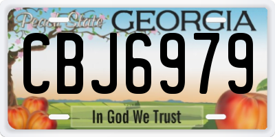 GA license plate CBJ6979