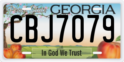 GA license plate CBJ7079