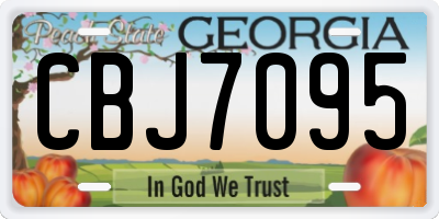 GA license plate CBJ7095