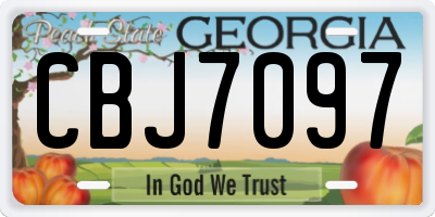 GA license plate CBJ7097