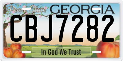 GA license plate CBJ7282