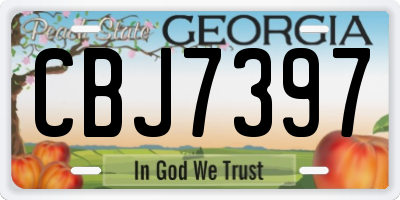 GA license plate CBJ7397