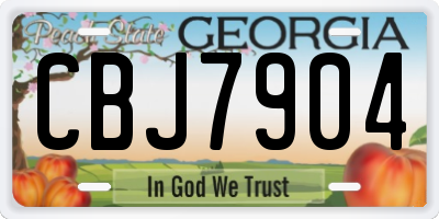 GA license plate CBJ7904