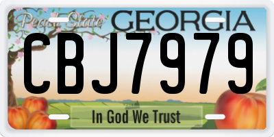GA license plate CBJ7979