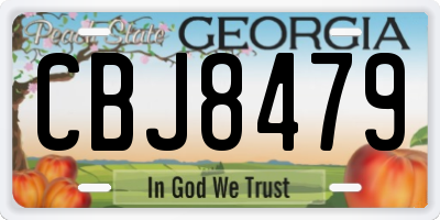 GA license plate CBJ8479