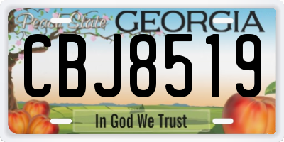 GA license plate CBJ8519