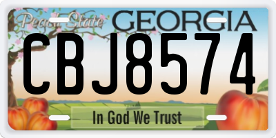 GA license plate CBJ8574