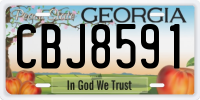 GA license plate CBJ8591