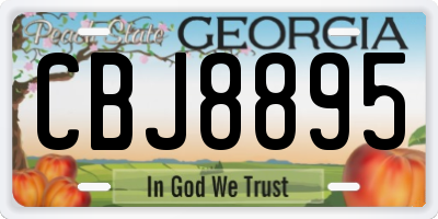 GA license plate CBJ8895