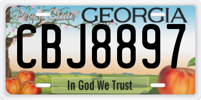 GA license plate CBJ8897