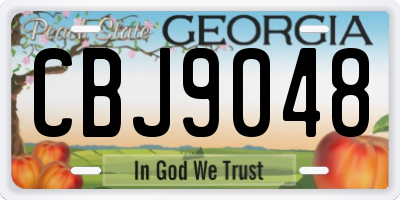 GA license plate CBJ9048