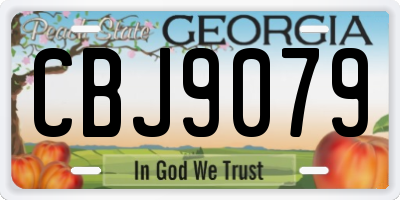 GA license plate CBJ9079