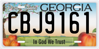 GA license plate CBJ9161
