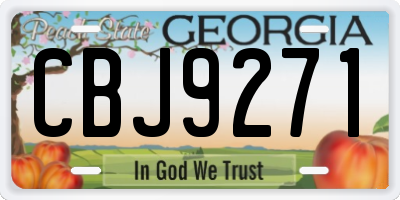 GA license plate CBJ9271
