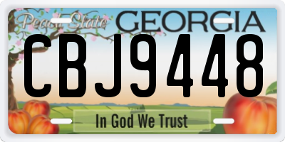 GA license plate CBJ9448