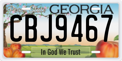 GA license plate CBJ9467