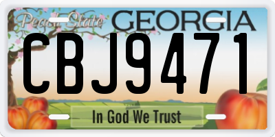 GA license plate CBJ9471