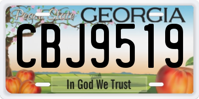 GA license plate CBJ9519