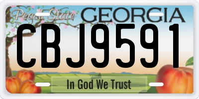 GA license plate CBJ9591