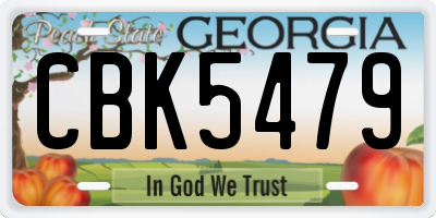 GA license plate CBK5479