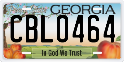 GA license plate CBL0464