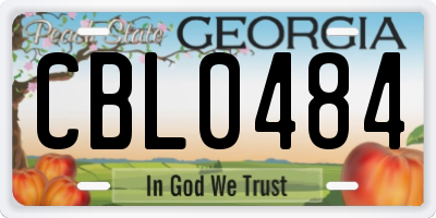 GA license plate CBL0484