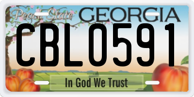 GA license plate CBL0591