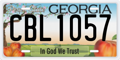 GA license plate CBL1057