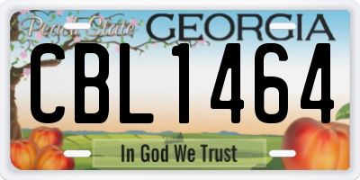 GA license plate CBL1464