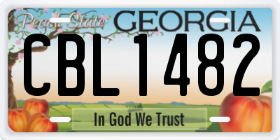 GA license plate CBL1482