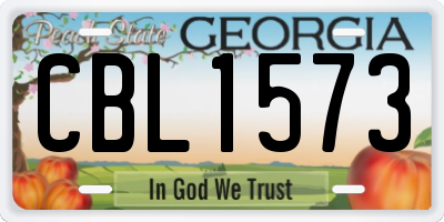 GA license plate CBL1573